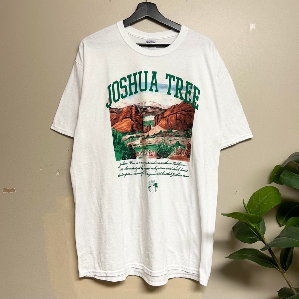 Vintage Jerzees Joshua Tree National Park T Shirt Mens XL White 2000s Outdoors